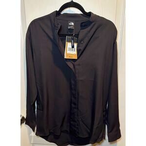 North Face Women’s Black Button Down Long Sleeve Shirt Size Small
